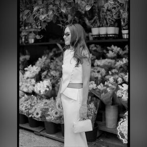 Meshki Cream Asymmetrical Two-Piece Dress